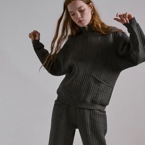 NWT Restore Double Knit Half Zip Pullover - XS/S - Mercurial Grey Heather